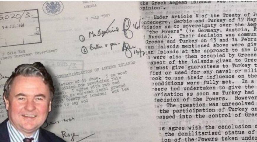 1981 – Γνωμάτευση Φόρεϊν Όφις υπέρ της Ελλάδας για την αποστρατιωτικοποίηση των νησιών