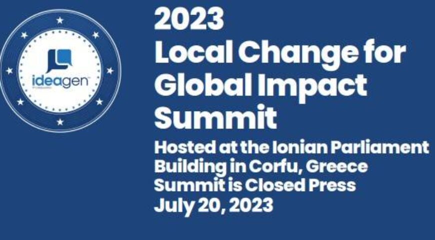 2023 Local Change for Global Impact Summit, 20.7.2023, at Ionian Parliament Building in Corfu, Greece