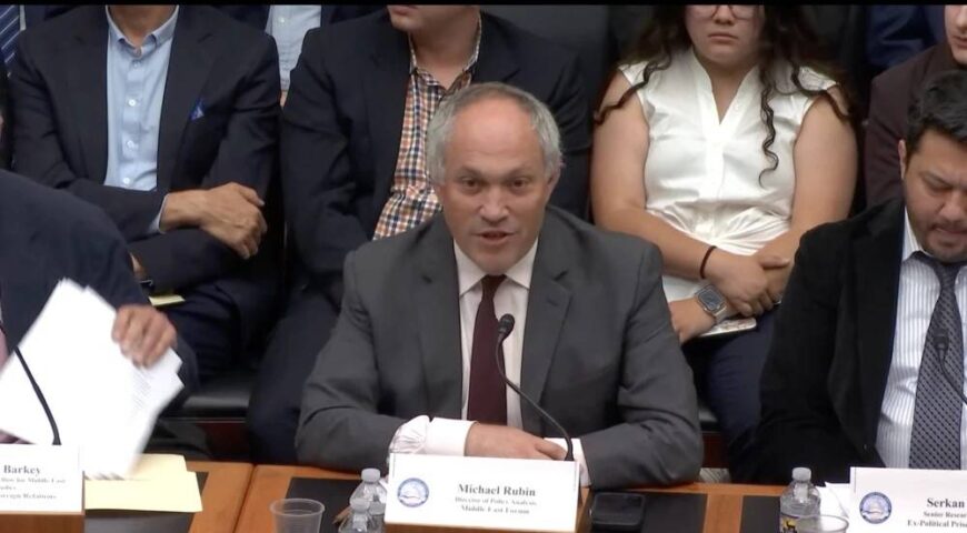 Μάικλ Ρούμπιν στο Κογκρέσο: «Η καταστολή του Ερντογάν δεν είναι πια μόνο τουρκική κρίση – Είναι απειλή για ΗΠΑ και περιοχή»
